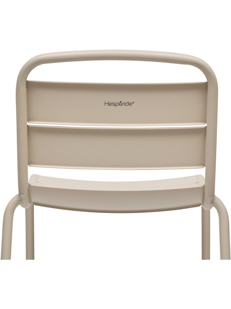 Chaise haute de jardin empilable en acier ALEGORIA Beige argile - Kiabi