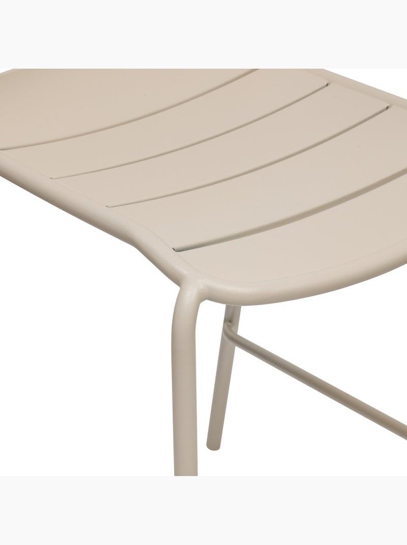 Chaise haute de jardin empilable en acier ALEGORIA Beige argile - Kiabi