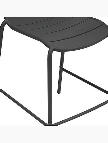 Chaise haute de jardin empilable en acier ALEGORIA