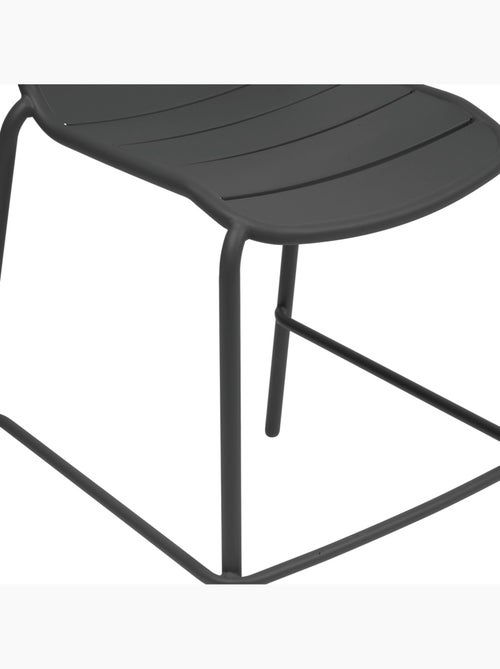 Chaise haute de jardin empilable en acier avec repose-pieds ALEGORIA - Kiabi Chaise haute de jardin empilable en acier avec repose-pieds ALEGORIA - Kiabi