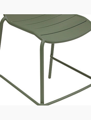 Chaise haute de jardin empilable en acier ALEGORIA