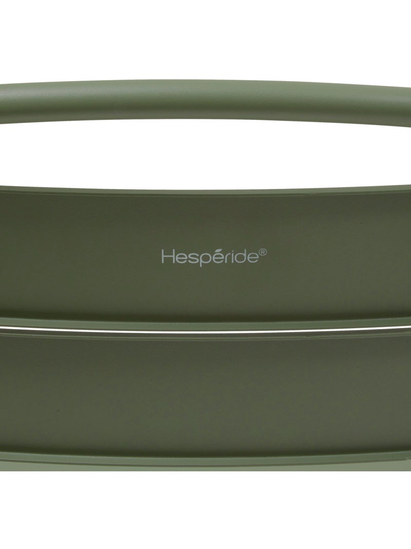 Chaise haute de jardin empilable en acier avec repose-pieds ALEGORIA Vert clair - Kiabi