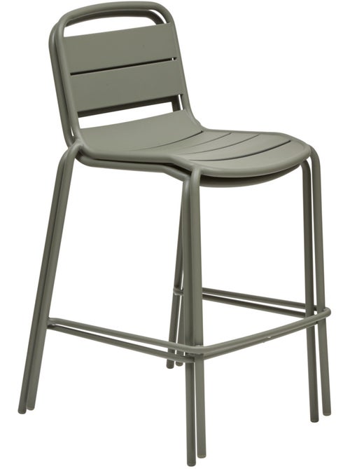 Chaise haute de jardin empilable en acier avec repose-pieds ALEGORIA - Kiabi Chaise haute de jardin empilable en acier avec repose-pieds ALEGORIA - Kiabi