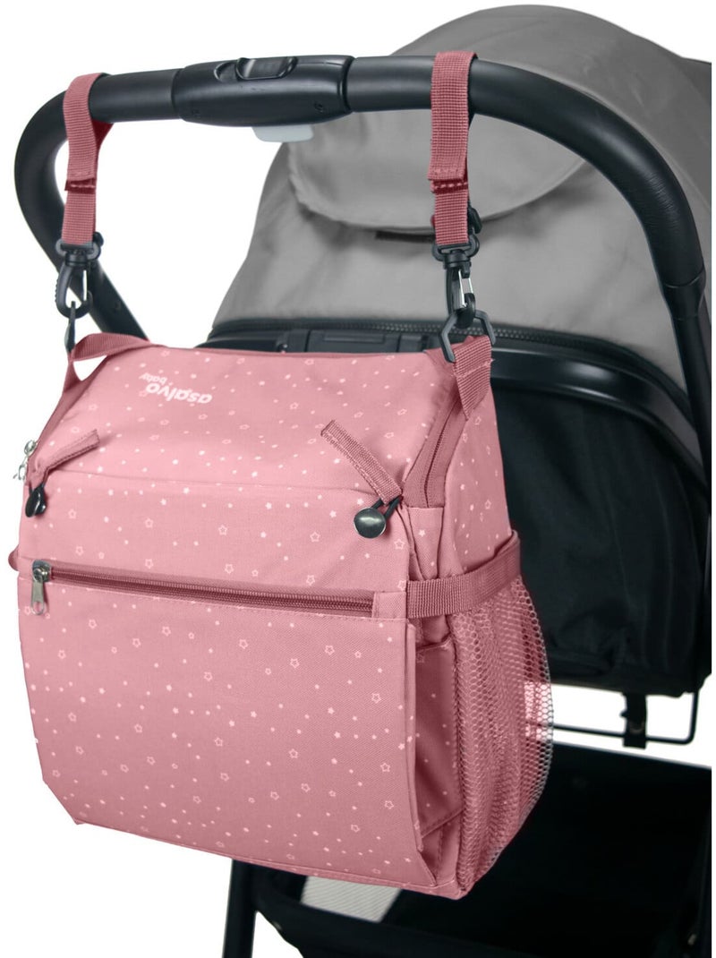 Chaise haute de voyage - Sac Hummus Étoiles Asalvo Rose - Kiabi