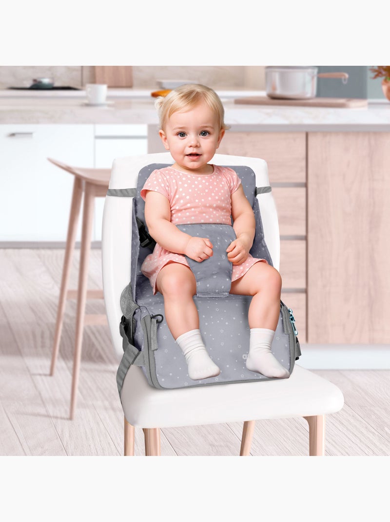 Chaise haute de voyage - Stars Hummus Bag Asalvo Gris - Kiabi