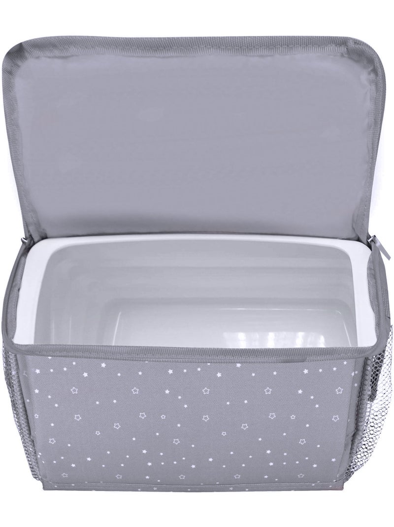 Chaise haute de voyage - Stars Hummus Bag Asalvo Gris - Kiabi