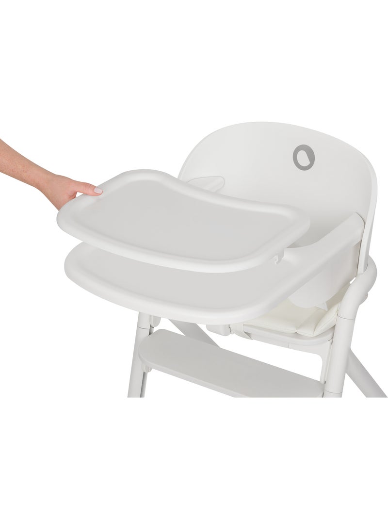 Chaise haute en bois 3en1 lionelo celia - jusqu'à 110kg - réglage d'une seule main - evolutive Blanc Beige - Kiabi