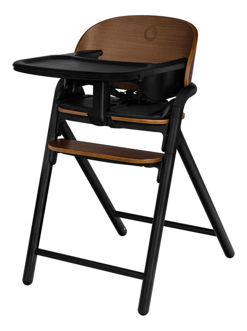 Chaise haute en bois 3en1 LIONELO Celia - Jusqu'à 90kg - Evolutive - Plateau amovible Noir - Kiabi