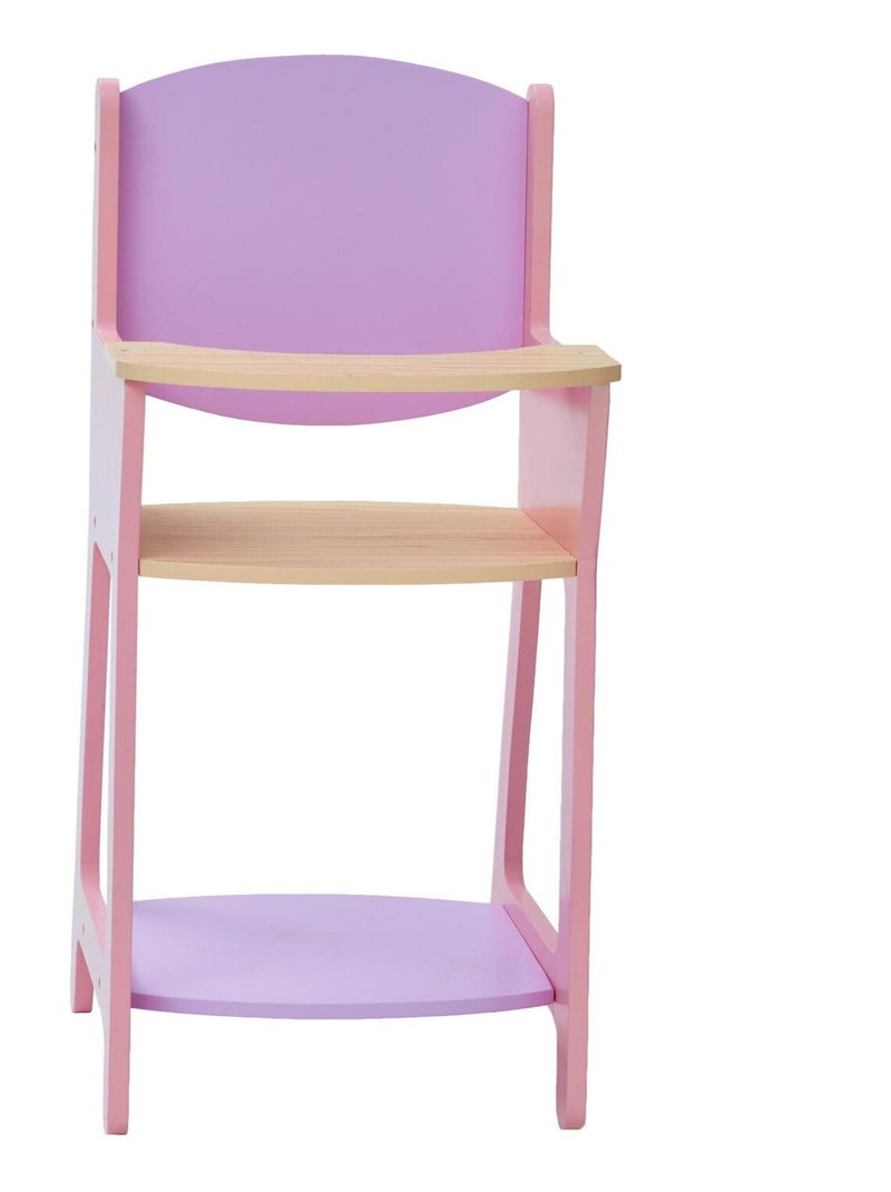 Chaise haute en bois de poupée poupon 40 cm N/A - Kiabi