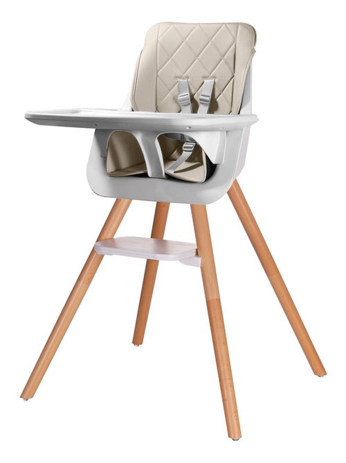 Chaise haute en bois évolutive StarWood natutal beige - Kiabi Chaise haute en bois évolutive StarWood natutal beige - Kiabi