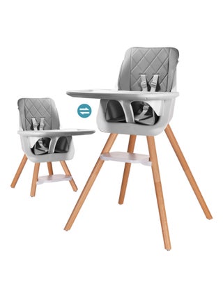 Chaise haute en bois évolutive StarWood natutal gris