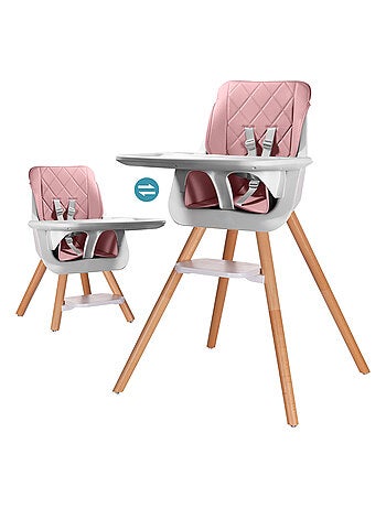 Chaise haute en bois évolutive StarWood natutal gris