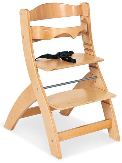 Chaise haute en bois naturel thilo - Kiabi