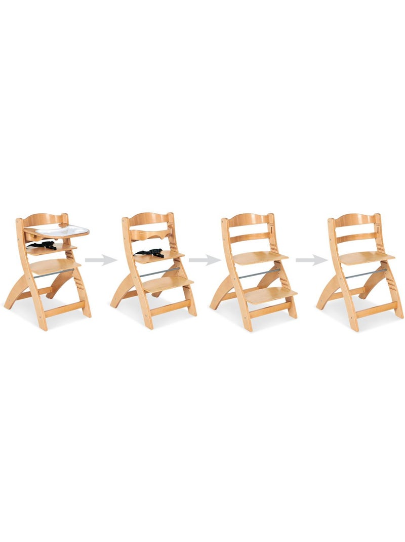 Chaise haute en bois naturel thilo Beige - Kiabi