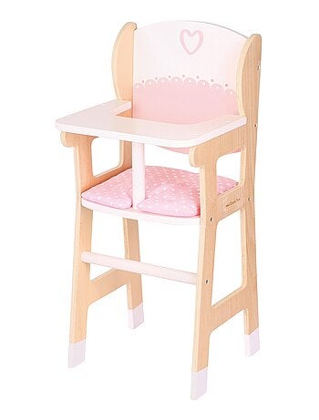 Chaise haute en bois pour poupée