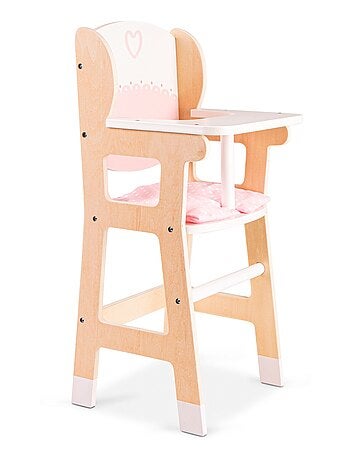 Chaise haute en bois pour poupée