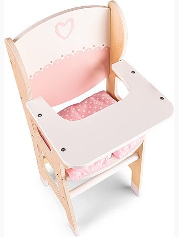 Chaise haute en bois pour poupée