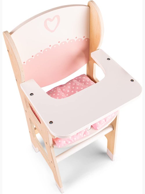 Chaise haute en bois pour poupée - Kiabi