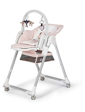 Chaise Haute et Transat Kinderkraft LASTREE 2 en 1 avec Dossier Inclinable et Hauteur Réglable