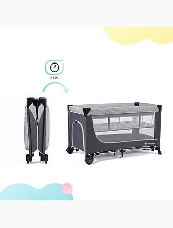 Chaise Haute et Transat Kinderkraft LASTREE 2 en 1 avec Dossier Inclinable et Roues
