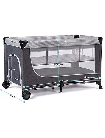 Chaise Haute et Transat Kinderkraft LASTREE 2 en 1 avec Dossier Inclinable et Roues