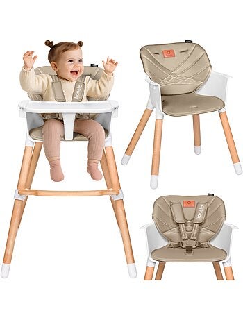 Chaise haute évolutive 2en1 LIONELO Koen - Jusqu'à 50kg - Léger - Plateau amovible