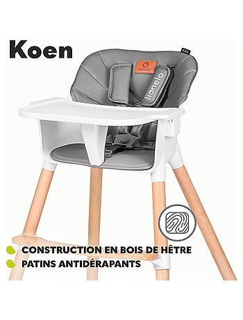 Chaise haute évolutive 2en1 LIONELO Koen - Jusqu'à 50kg - Léger - Plateau amovible