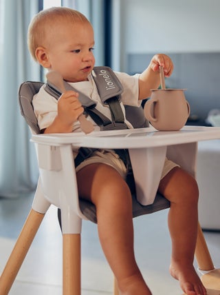 Chaise haute évolutive 2en1 LIONELO Koen - Jusqu'à 50kg - Léger - Plateau amovible