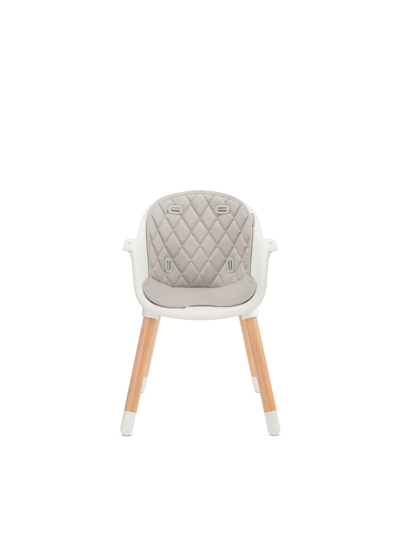 Chaise haute évolutive 2en1 position transat Gris - Kiabi