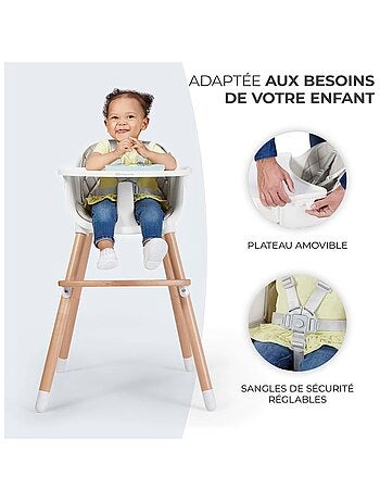 Chaise haute évolutive 2en1 position transat