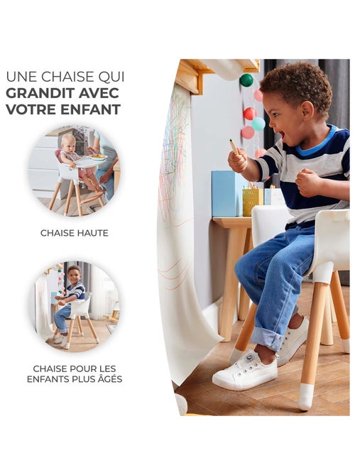 Chaise haute évolutive 2en1 position transat - Kiabi Chaise haute évolutive 2en1 position transat - Kiabi