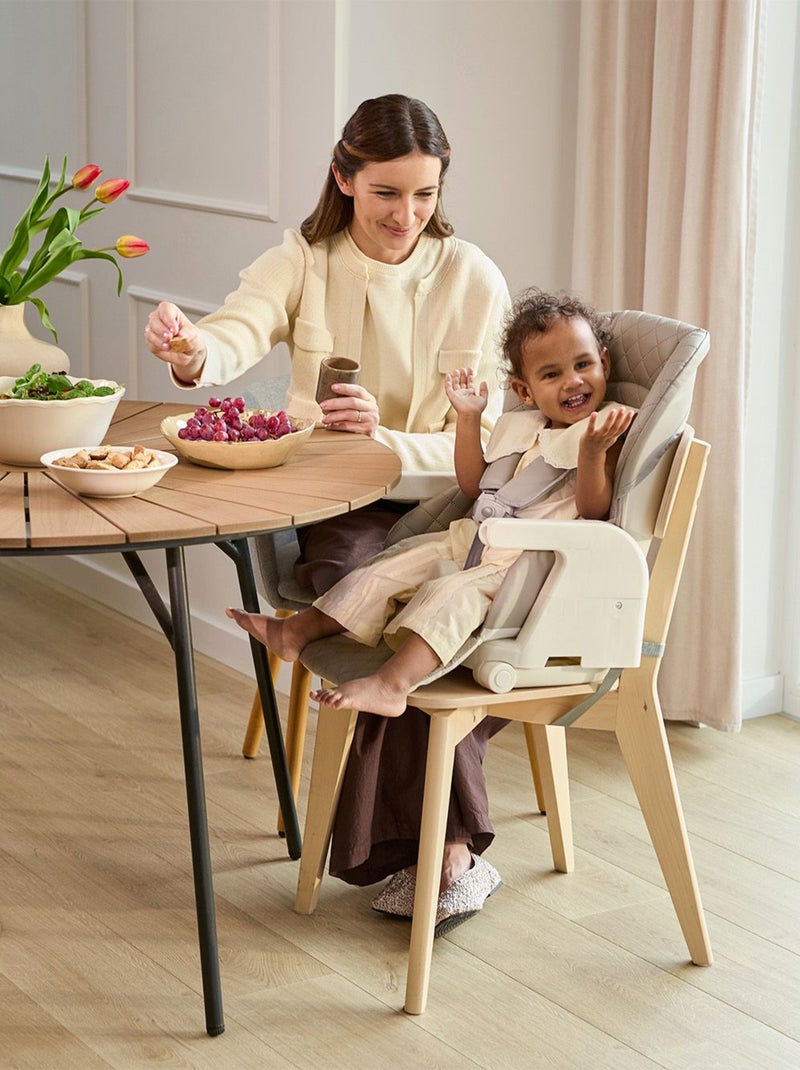 Chaise haute évolutive 3en1 réglable Gris - Kiabi