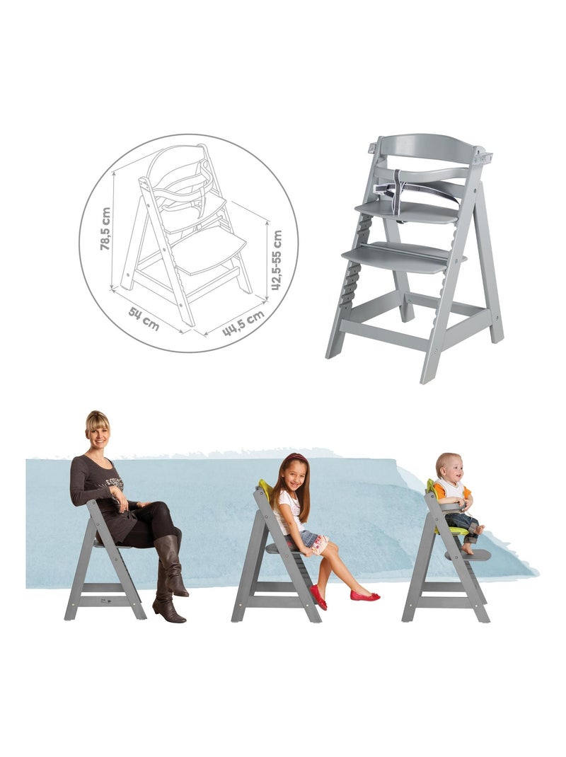 Chaise haute évolutive avec plateau amovible - ROBA 'sit up click & fun' Gris - Kiabi