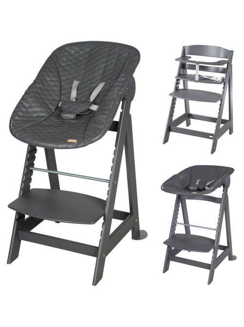 Chaise haute évolutive avec transat inclinable en cuir PU 'Roba Born Up' - Kiabi