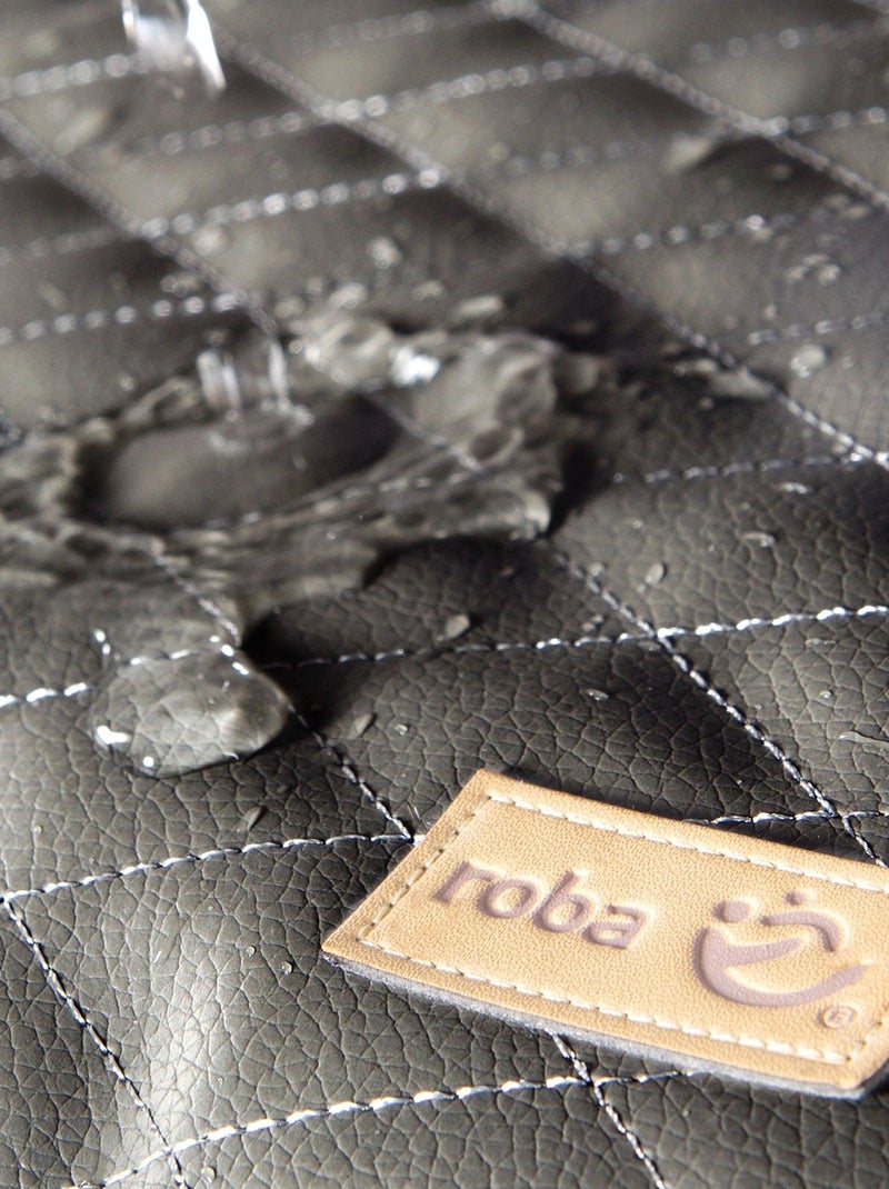 Chaise haute évolutive avec transat inclinable en cuir PU 'Roba Born Up' gris anthracite - Kiabi