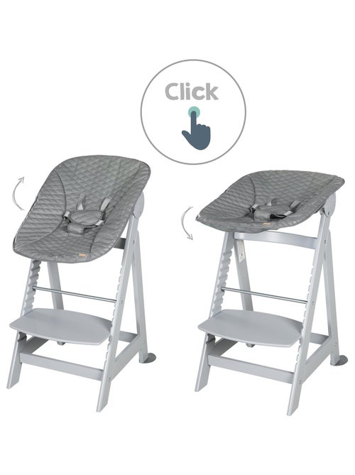 Chaise haute évolutive avec transat inclinable en cuir PU 'Roba Born Up' - Kiabi
