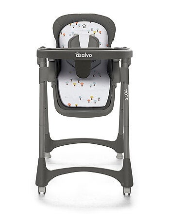 Chaise haute évolutive bébé, compact, plateau double - Soja