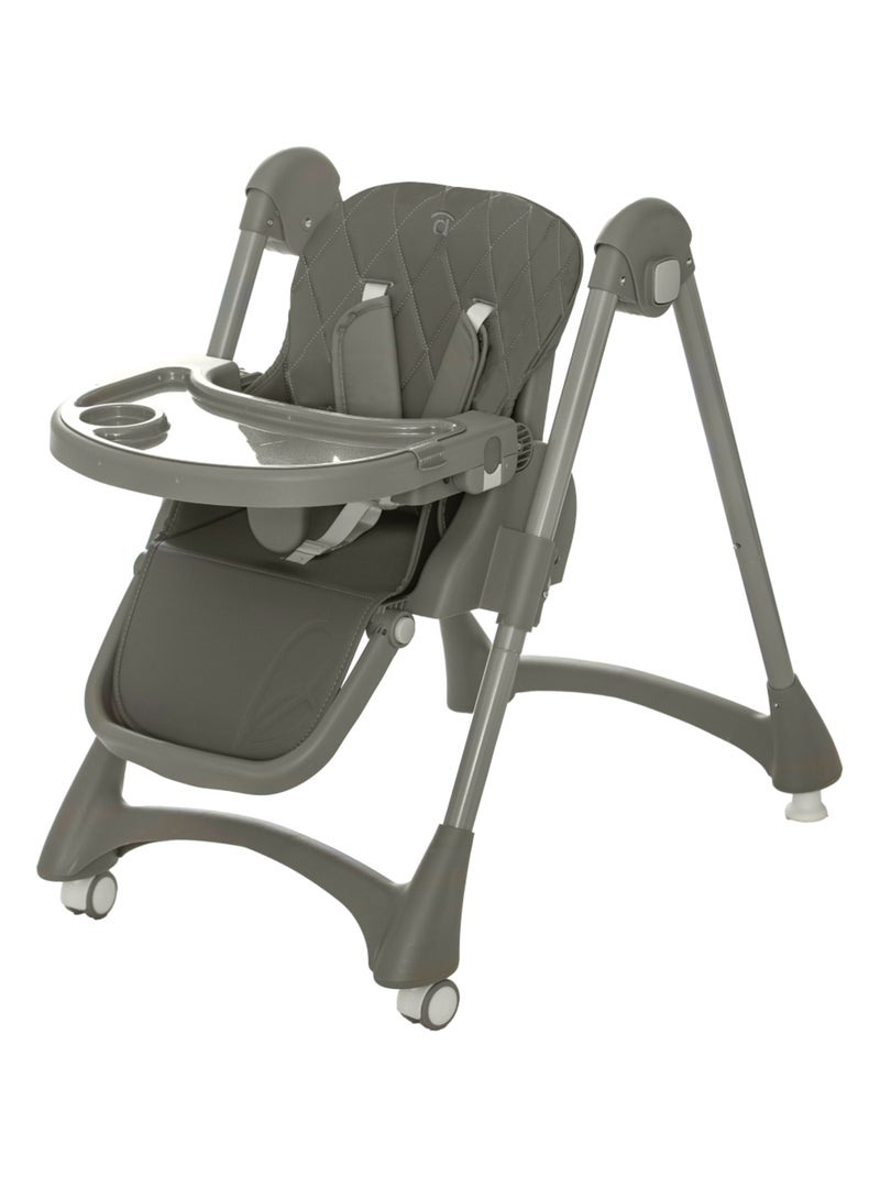 Chaise haute évolutive bébé, compact, plateau double - Soja Blanc Bleu - Kiabi