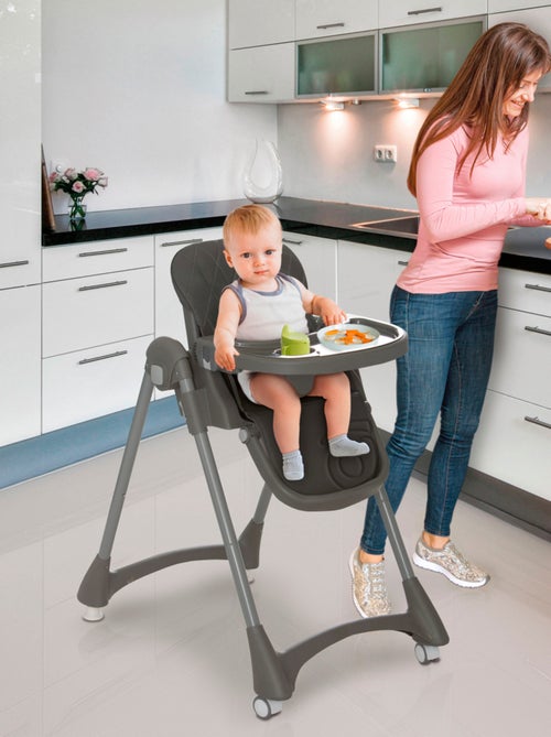 Chaise haute évolutive bébé, compact, plateau double - Soja - Kiabi Chaise haute évolutive bébé, compact, plateau double - Soja - Kiabi