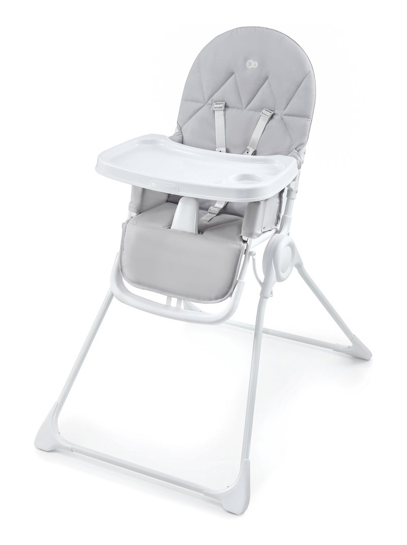 Chaise haute evolutive bebe dossier inclinable et harnais Gris clair - Kiabi