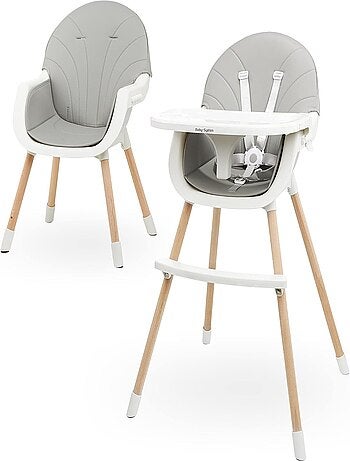 Chaise haute évolutive bois 2 niveaux max 25kg Mamabrum