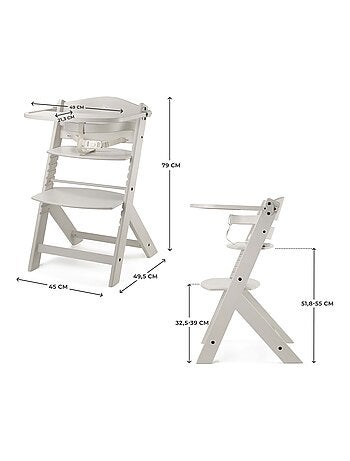 Chaise haute évolutive bois réglable