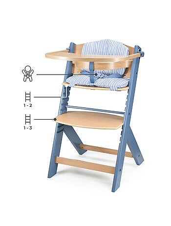 Chaise haute évolutive bois réglable