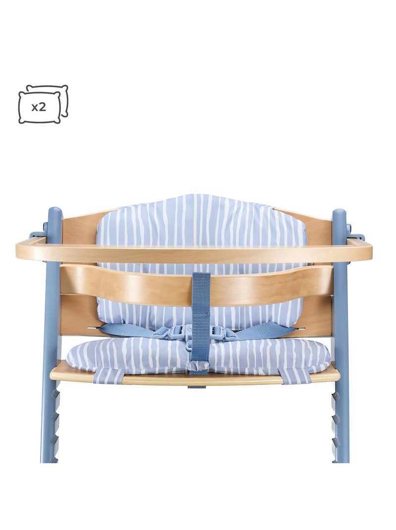 Chaise haute évolutive bois réglable Bleu - Kiabi
