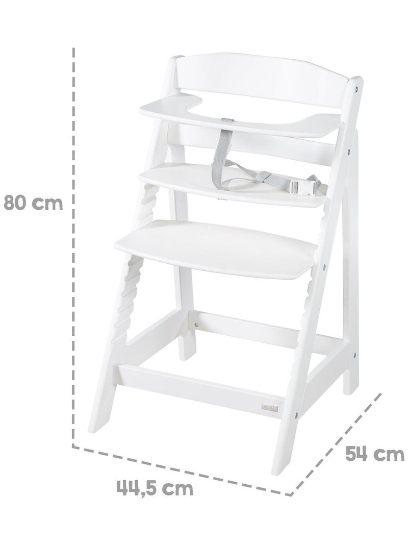 Chaise haute évolutive compatible avec plateau repas - ROBA 'Sit Up Flex' Blanc - Kiabi