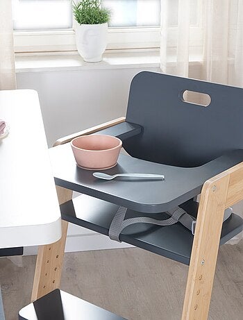 Chaise haute évolutive en bambou FSC® avec plateau repas 'Roba Nature Up'