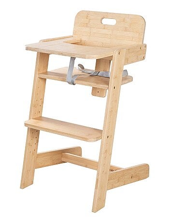 Chaise haute évolutive en bambou FSC® avec plateau repas 'Roba Nature Up'