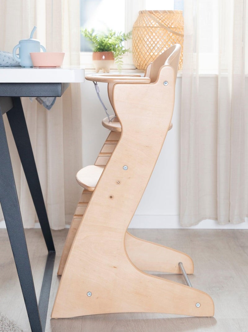 Chaise haute évolutive en bois - Supporte jusqu'à 70 kg - 'Roba Chair Up' Marron clair - Kiabi