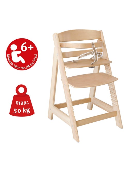 Chaise haute évolutive en bois dès 6 mois jusqu'à 70 kg - ROBA 'sit up III' - Kiabi Chaise haute évolutive en bois dès 6 mois jusqu'à 70 kg - ROBA 'sit up III' - Kiabi
