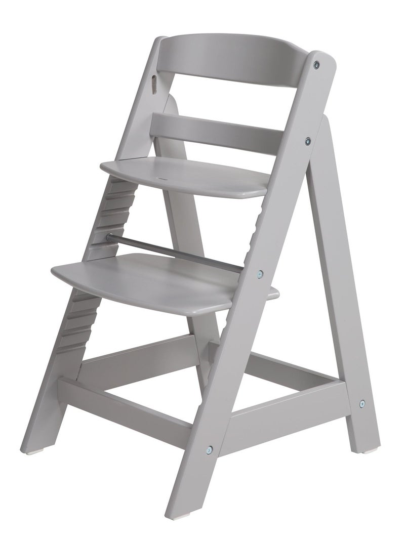 Chaise haute évolutive en bois dès 6 mois jusqu'à 70 kg - ROBA 'sit up III' Gris - Kiabi